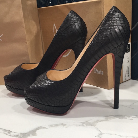 Christian Louboutin Altadama 140 Watersnake Black - Picture 10 of 16